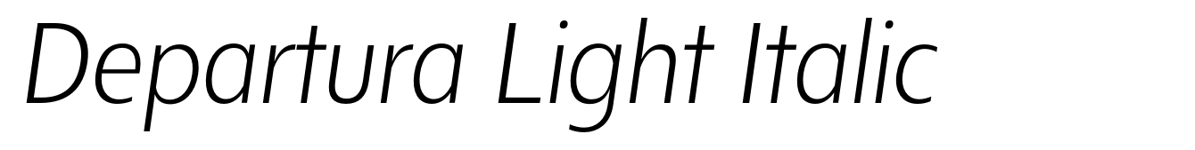 Departura Light Italic